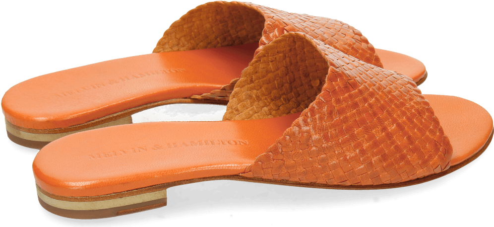 Mules Hanna 5 Woven Tangerine - Slide Sandal (1024x1024), Png Download