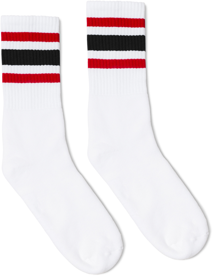 Red And Black Striped Socks - Sock (1024x1024), Png Download