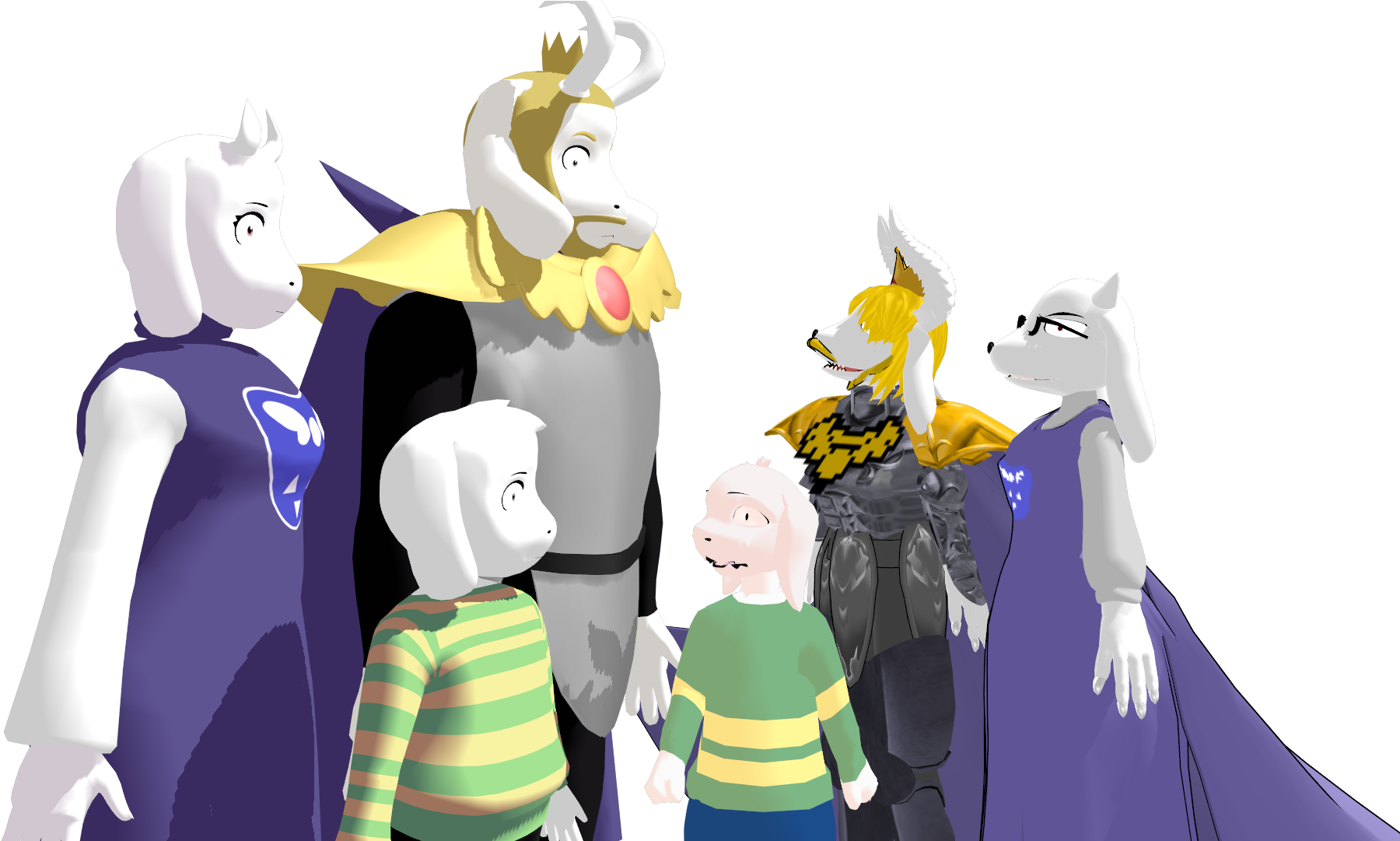 The Dremurrs Meet Undertale Asriel Mmd Dl Full Size Png Download Seekpng