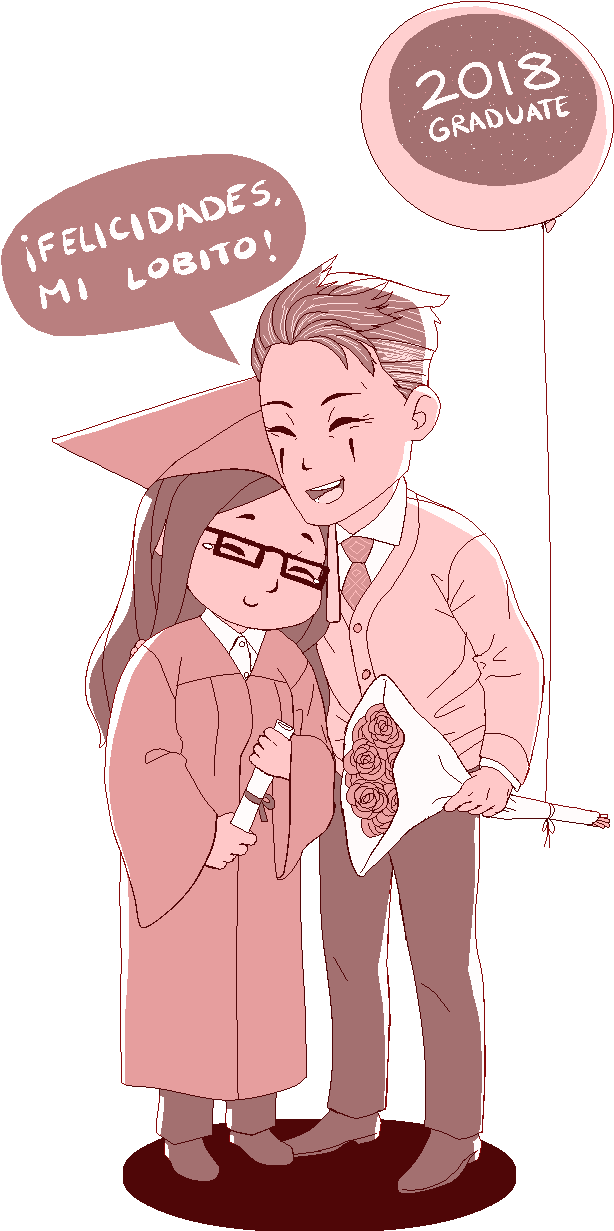 I Watched My Girl @wolftato Graduate From Her University - Cartoon (1280x1230), Png Download