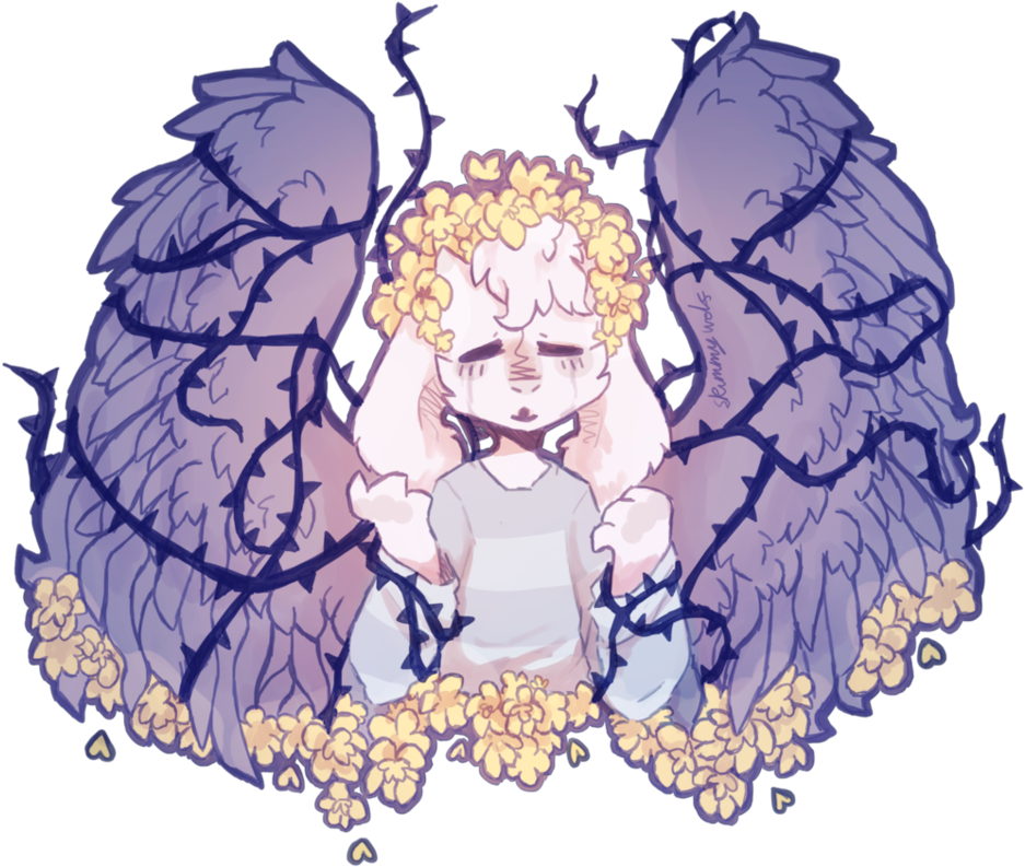 Flowers By Skimmywolf <<< Flowers And Asriel - Flowey (963x830), Png Download