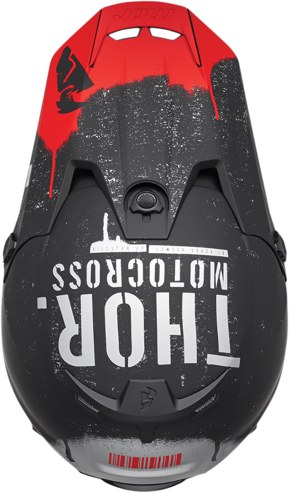 Thor Black Red Verge Objectiv Motorcycle Offraod Dual (564x960), Png Download