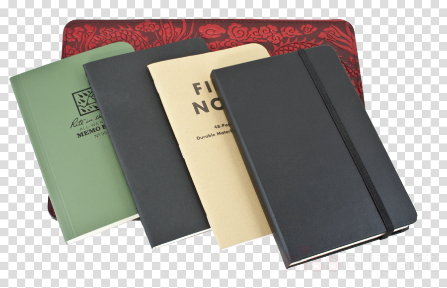 Moleskine Pocket Notebook Clipart Paper Notebook Moleskine - Dog Foot Clipart Png Black And White (900x580), Png Download