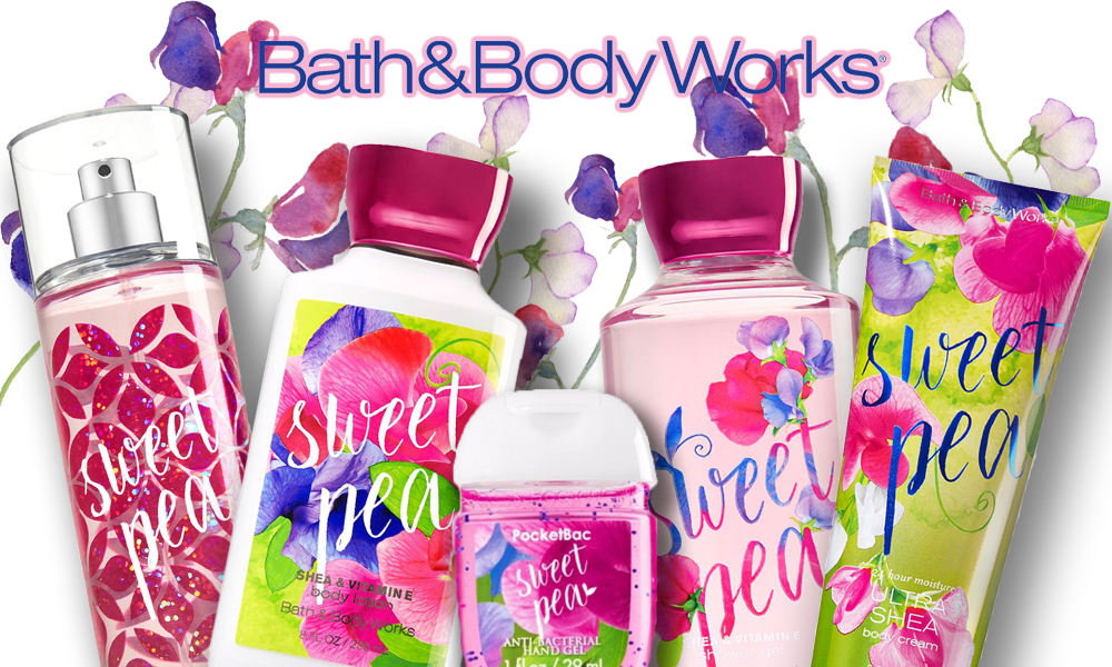 Bath & Body Works, Operates Retail Stores For Personal - Bath & Body Works Sweet Pea Body Mist Body Mist (1000x600), Png Download
