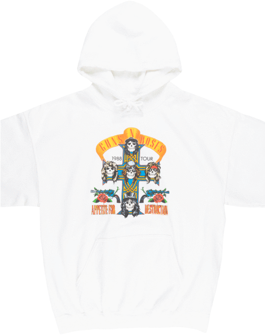 Guns N Roses Appetite For Destruction 1988 Tour Hoodie - Bravado International Guns N Roses Towel (540x720), Png Download