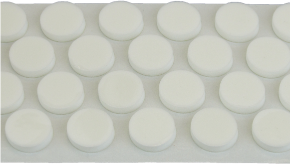 White Cd-dvd Foam Dots, 2500 Per Roll (580x580), Png Download