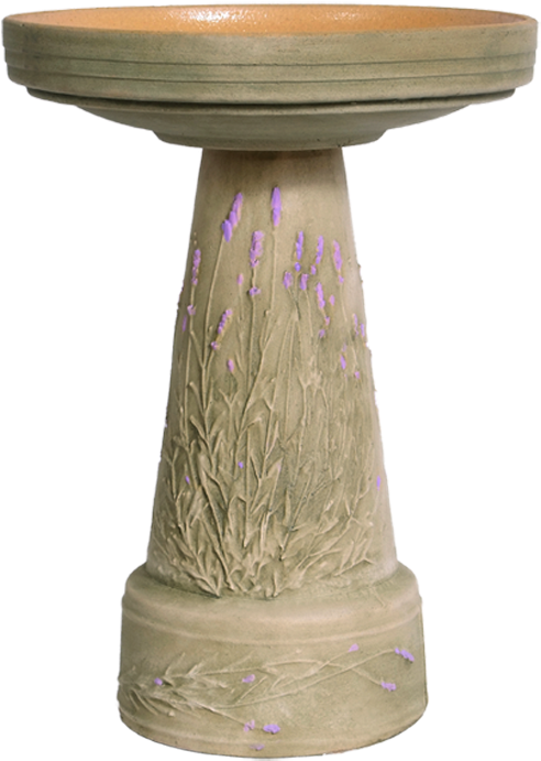 Burley Clay Lavender Bird Bath Set (668x825), Png Download