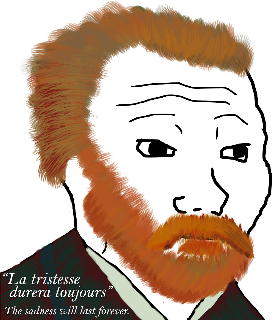 Png - Van Gogh Wojak (998x1096), Png Download