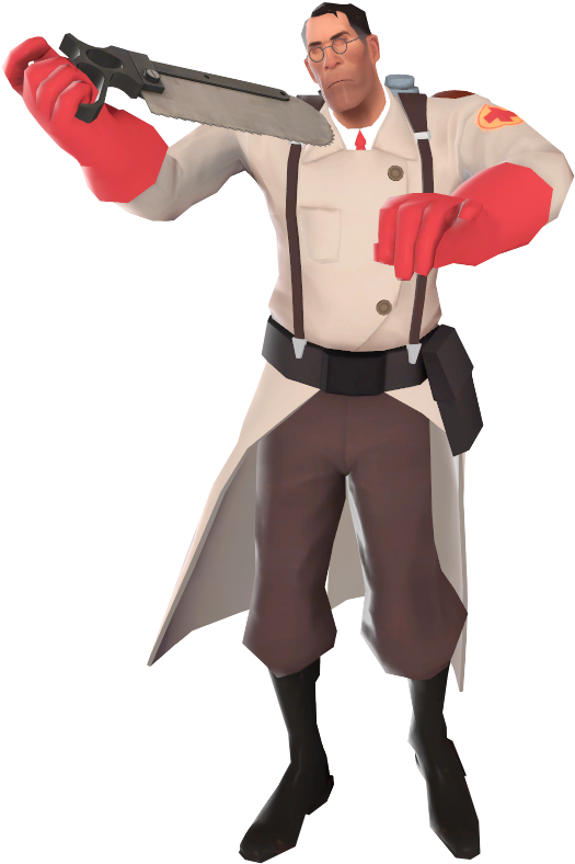 Can You Feel The Schadenfreude - Tf2 Medic With Bonesaw (824x824), Png Download
