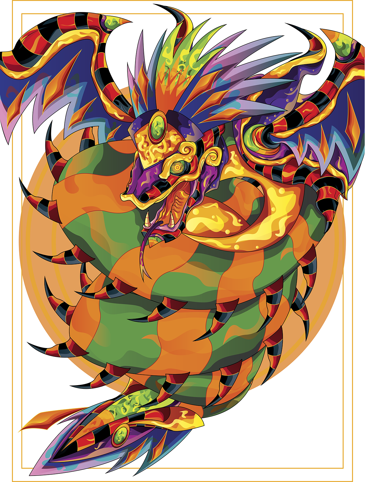 Except For The God Quetzalcoatl, Who Observed In Anger - Illustration (1200x1583), Png Download
