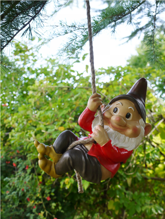Climbing Gnome Garden Ornament Tree Decoration Fairy - Garden Gnome (1152x768), Png Download