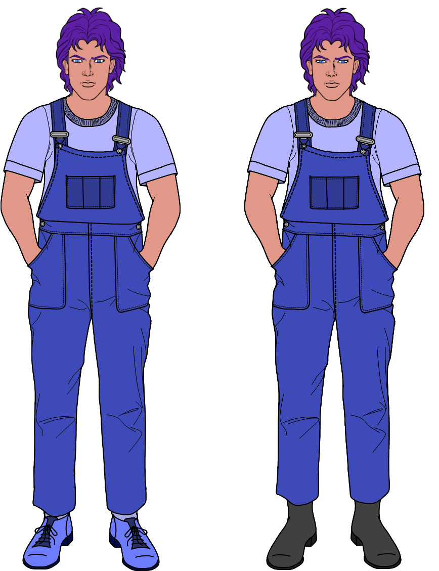 Brain Clipart Png - Man In Overalls Drawing (900x1145), Png Download