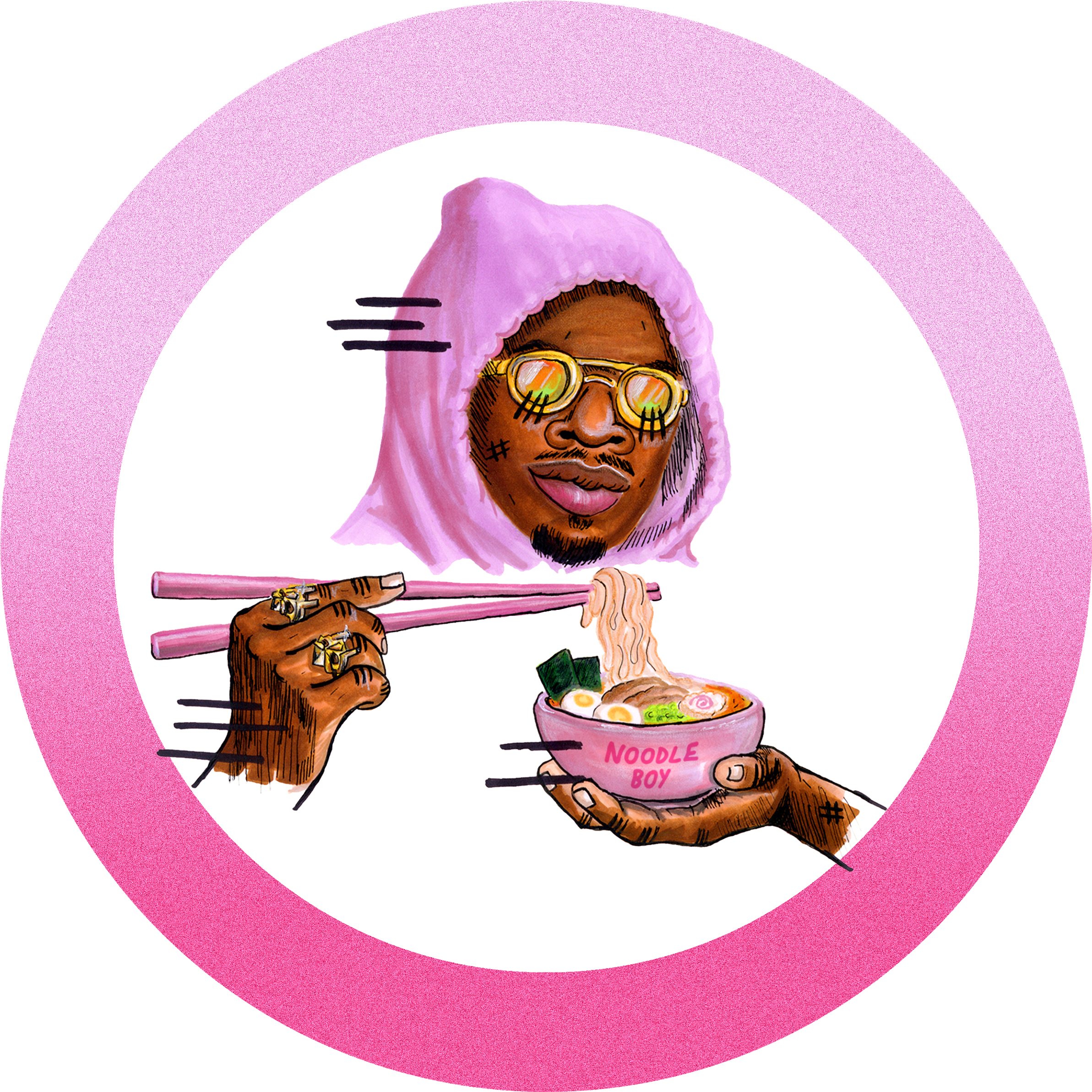 Noodle Boy T - Noodle Boy (阿一麵食) (2480x2480), Png Download