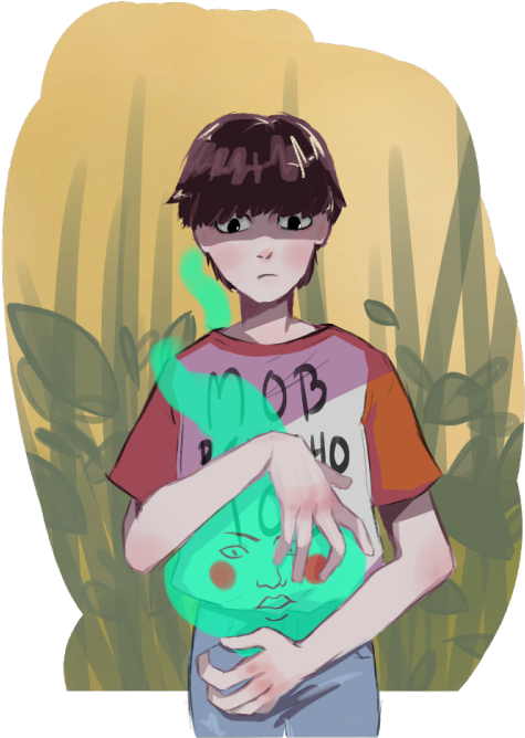 Psycho 100, Mob Psycho, The - Cartoon (500x679), Png Download