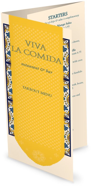 Mexican Cantina Trifold Menu - Menu (900x900), Png Download