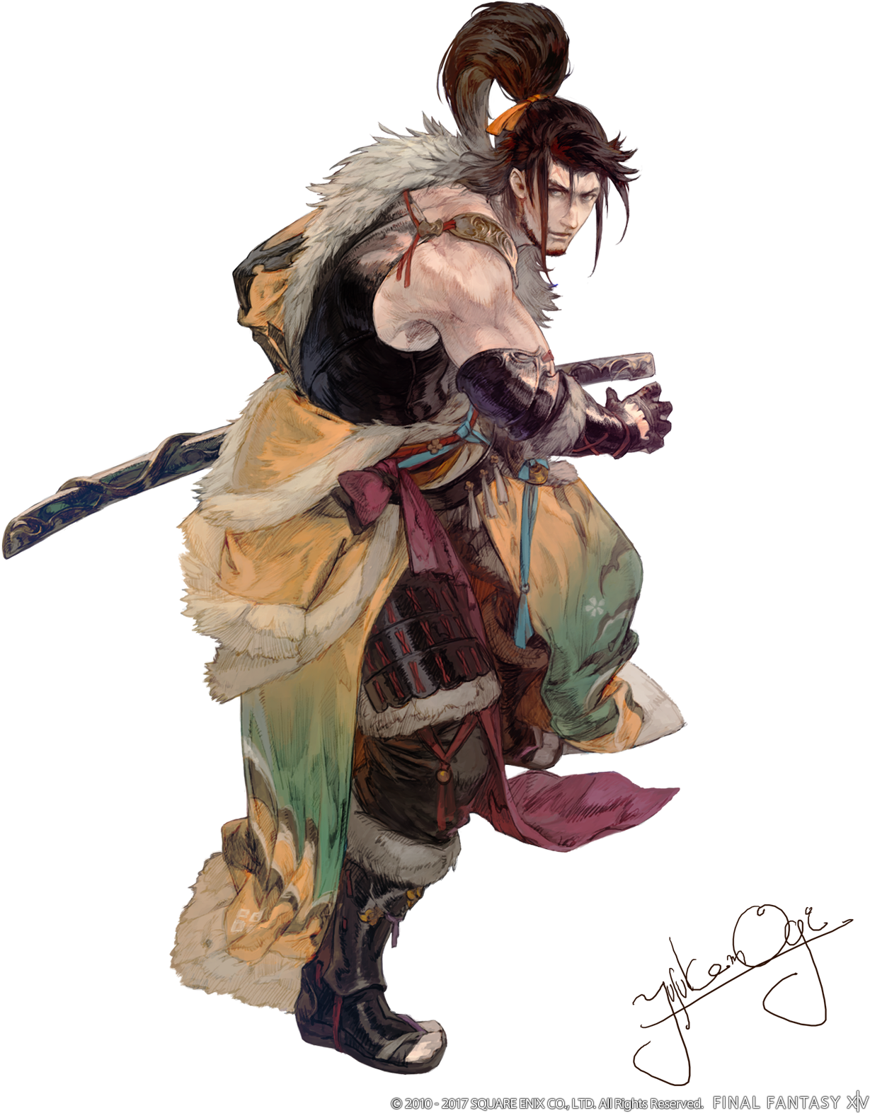 Ffxiv Hien Stormblood Artwork - Final Fantasy Xiv Hien (1321x1600), Png Download