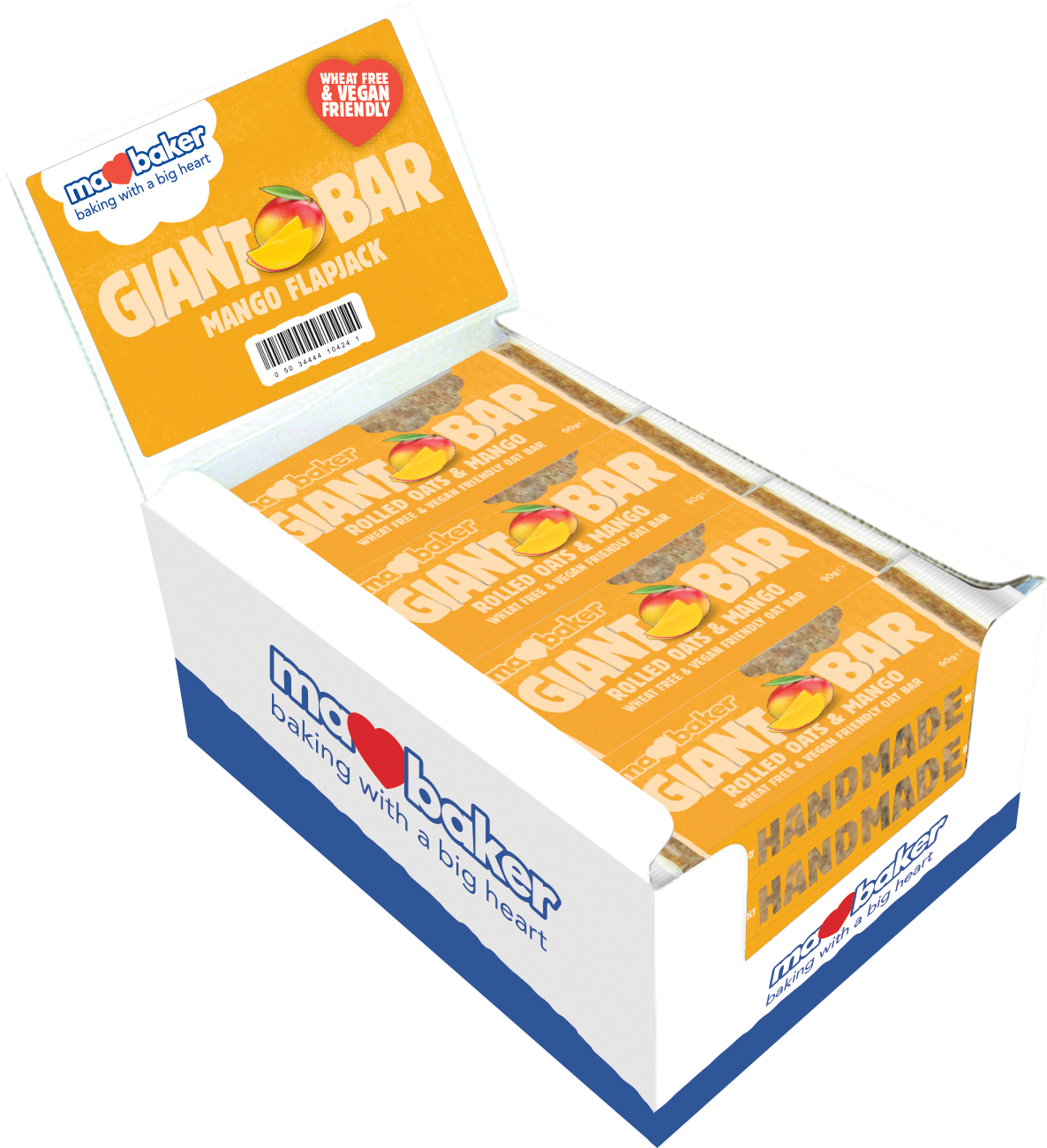 Ma Baker Tropical Mango Flapjacks Box Left Facing - Food (1293x1397), Png Download