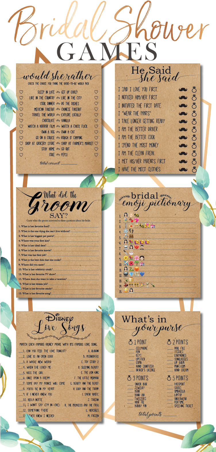 Some Of The Most Unique Bridal Shower Ideas For (751x1600), Png Download