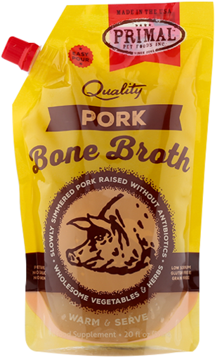 Primal Frozen Pork Bone Broth 20 Oz Food Topper - Primal Turkey Bone Broth (554x575), Png Download
