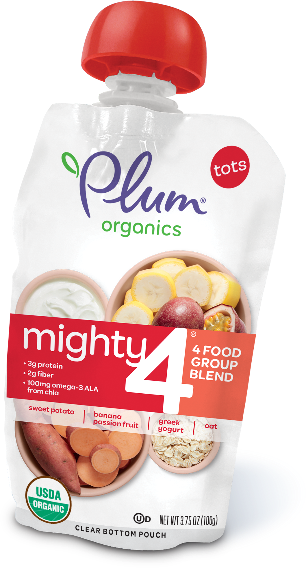 Sweet Potato, Banana &amp - Plum Organics (1947x2443), Png Download