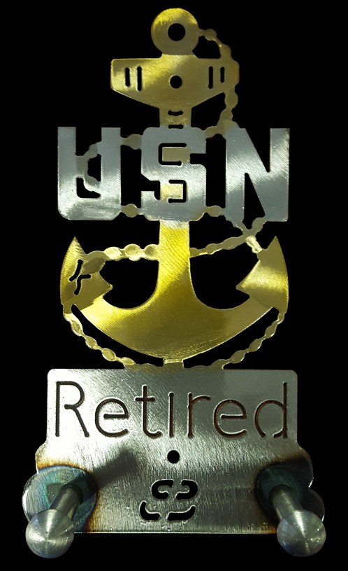 Retired Chief Two Hook Is Handcrafted Out Of 12 Ga - Badge (498x816), Png Download