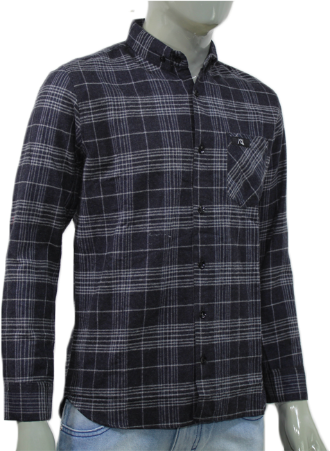 Quiksilver Black Checked Slim Fit Shirt - Shirt (650x650), Png Download