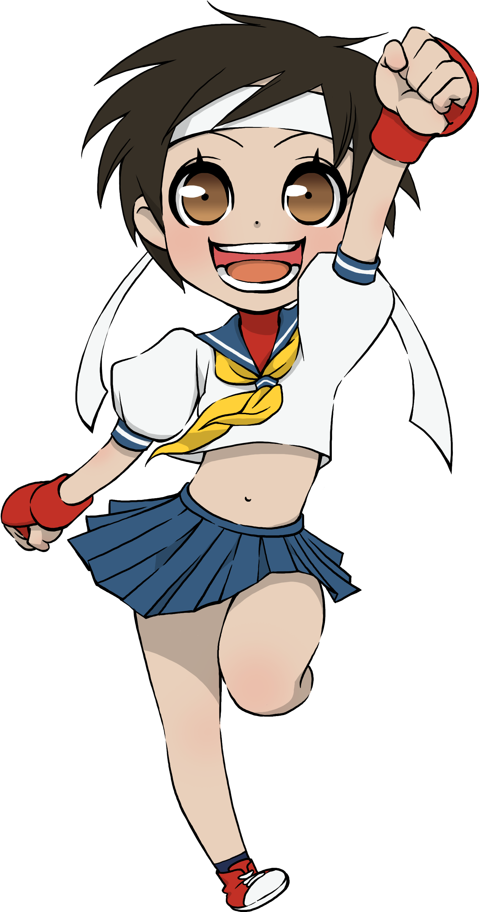 View Full-sized - Street Fighter Sakura Chibi (2894x4093), Png Download