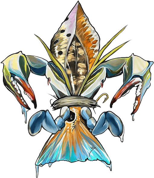 Brandon Finnorn Drum De Lis Clear Vinyl Decal - Redfish And Speckled Trout Decor (650x650), Png Download