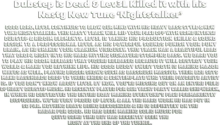 Dubstep Is Dead, & Lev3l Killed It W/ New Nasty Tune - Dubstep Is Dead (900x563), Png Download