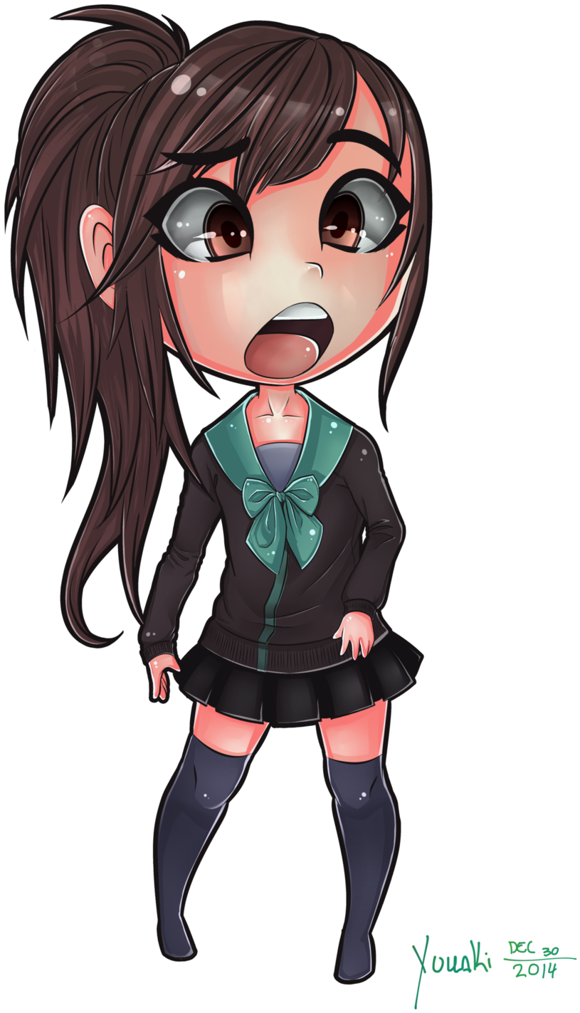 Anime Chibi School Girl - Cute Chibi School Girl (815x1423), Png Download