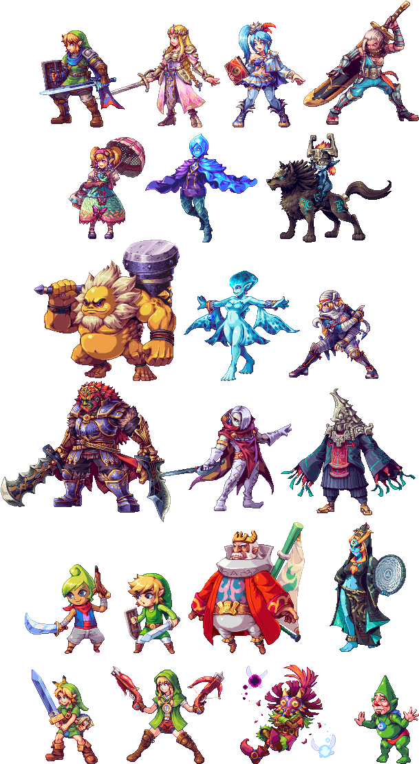 Hyrule Warriors All Stars - Legend Of Zelda Breath Of The Wild Sprite (648x1108), Png Download
