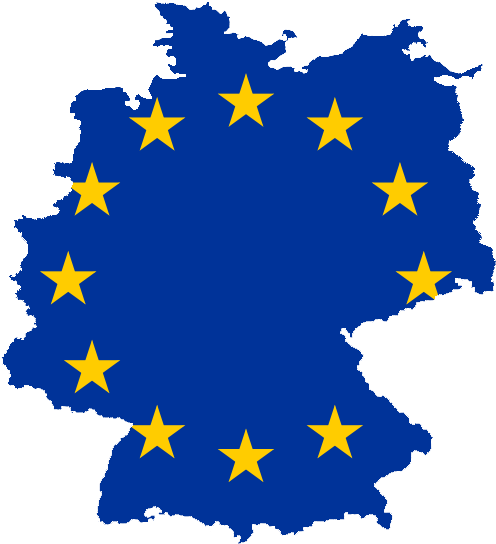 Flag-map Of Ger Eu (600x600), Png Download