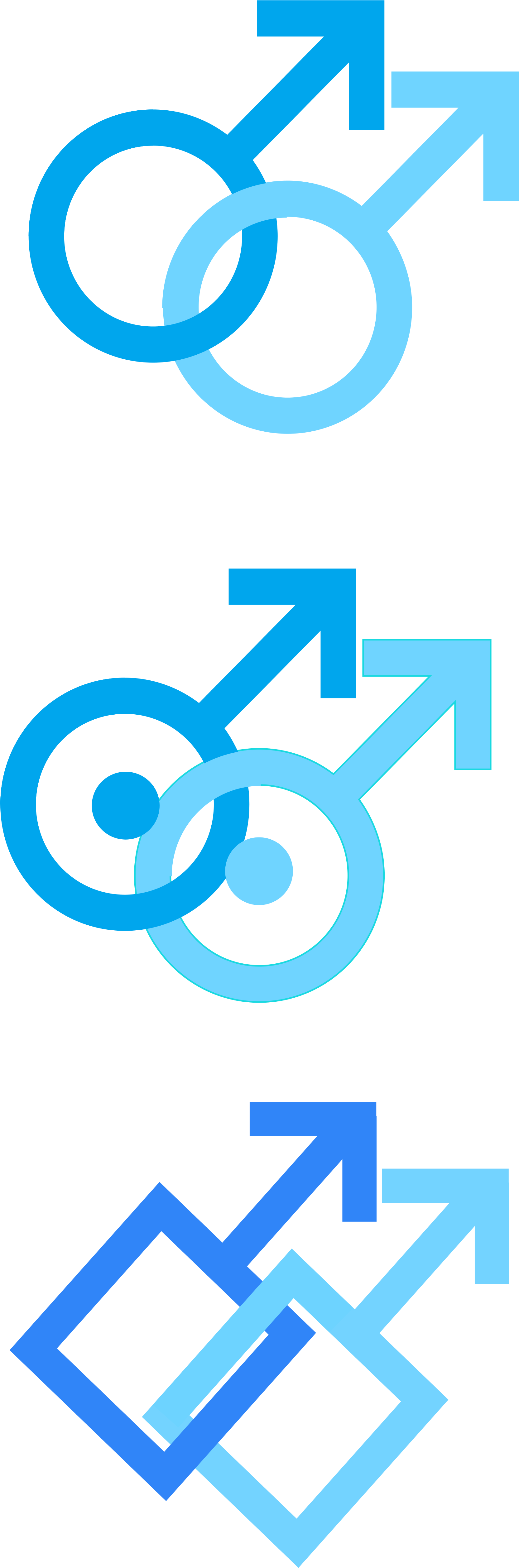 Open - Gay Symbols Blue (2000x5371), Png Download