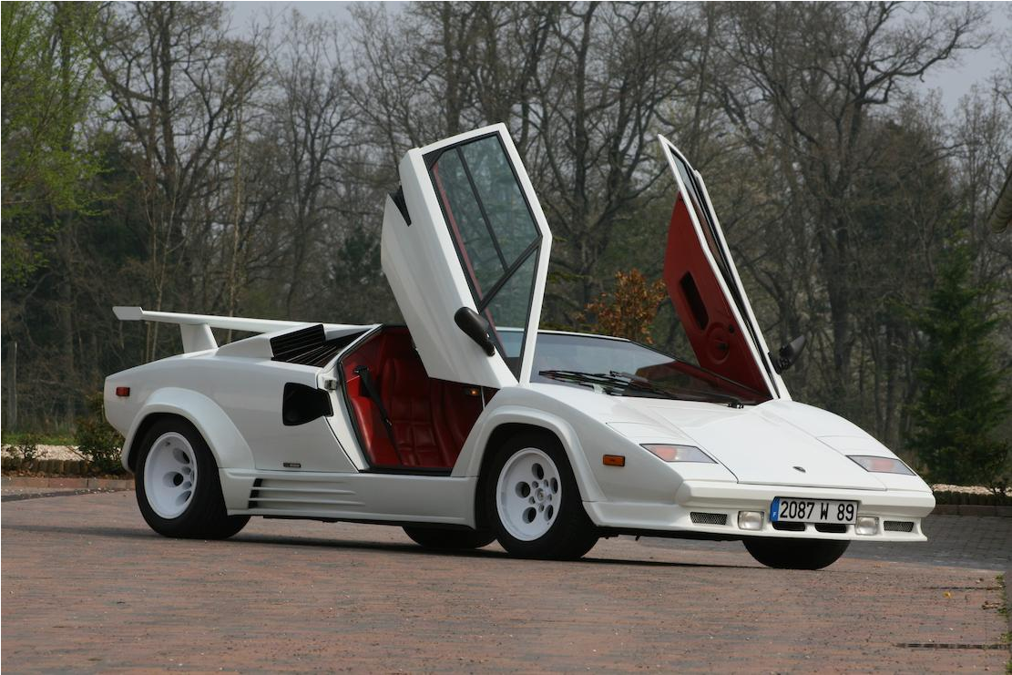 Lamborghini Countach Quattrovalvole Coupé 1988 Za9ca05a4jla12320 - Cool Old Time Cars (1855x740), Png Download