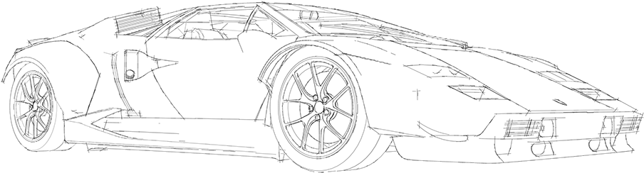 Lamborghini Countach Blue Beast (1200x777), Png Download