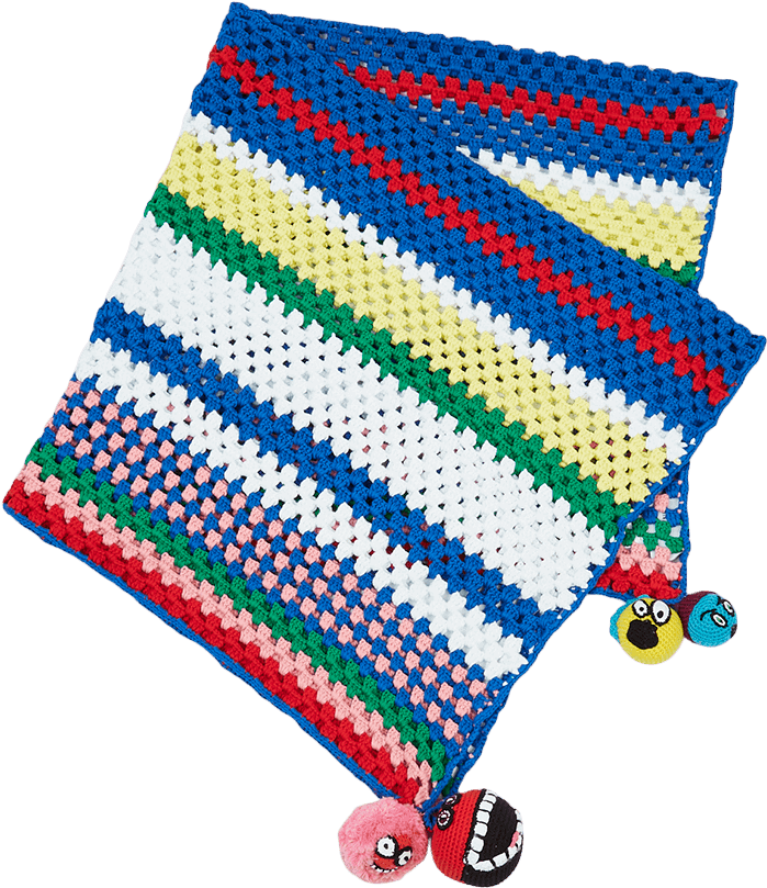 Crochet Rainbow Stripe Blanket - Woolen (800x1200), Png Download