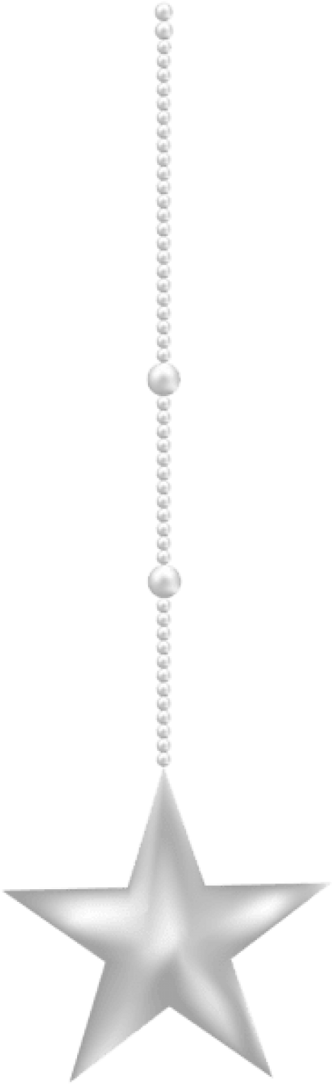 Hanging Deco Star Png Hanging Silver Star Png Full Size Png Download Seekpng