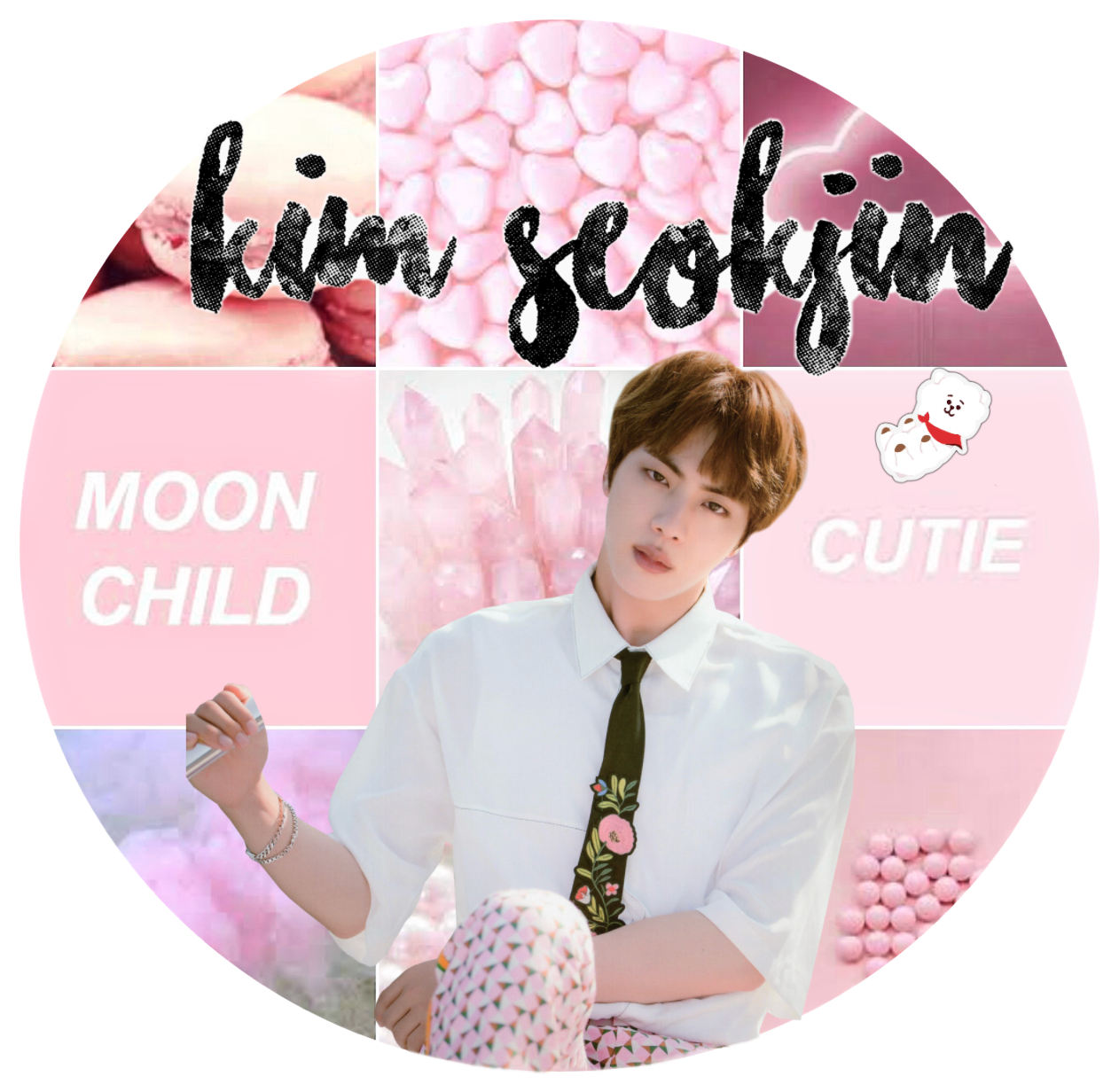 Jin Pink Edit Tumblr Icon Btsjin Seokjinbts Seokjin - Jin Edit (1262x1232), Png Download