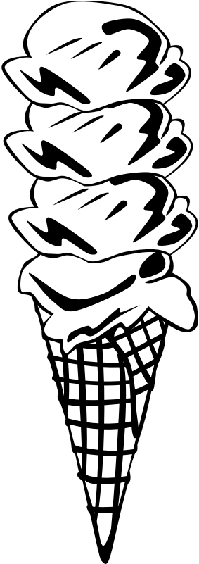 Fast Food, Desserts, Ice Cream Cones, Waffle, Quad - Ice Cream Cone Clip Art (800x800), Png Download