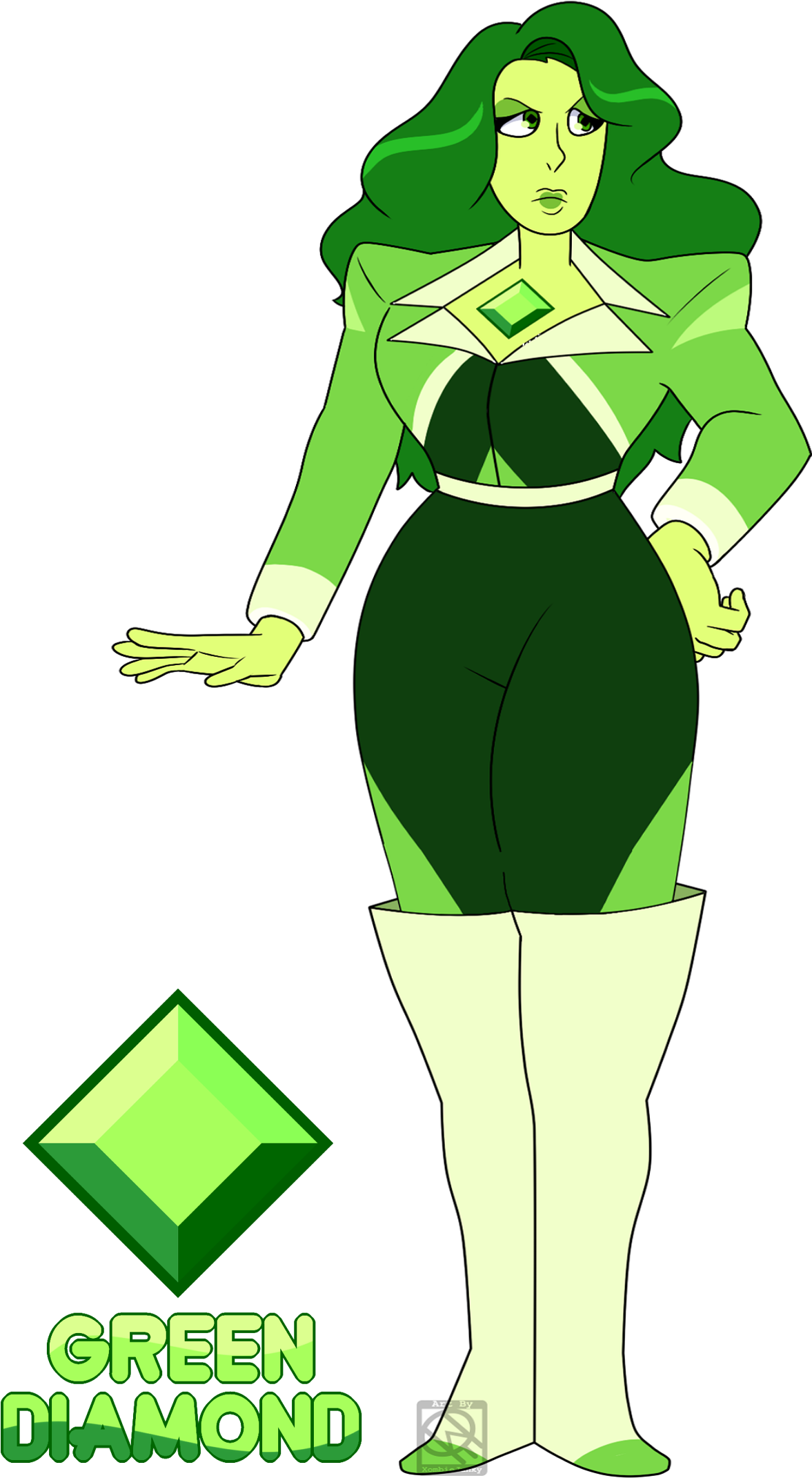 Details - Steven Universe Green Diamond (1189x2149), Png Download