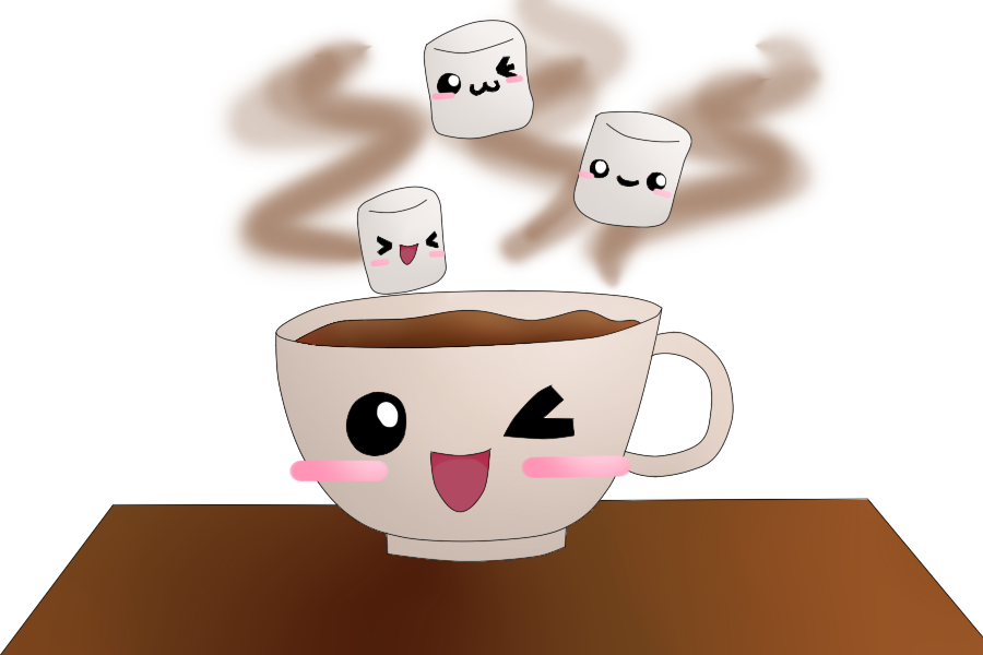Hot Chocolate - Cute Cartoon Hot Chocolate (900x600), Png Download