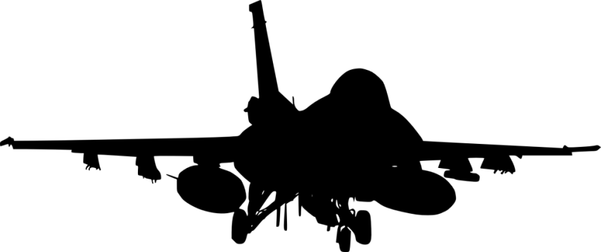 Free Png Fighter Plane Front View Silhouette Png Images - Pink Fighter Plane Png (850x357), Png Download
