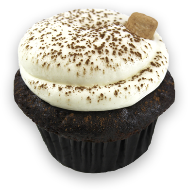 A Smooth Milk Chocolate Cupcake With Mini Marshmallows - Icing On The Cupcake (400x400), Png Download