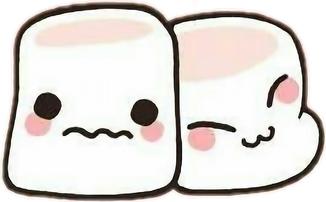 Cute Kawaii Marshmallow Pink Hug Soft Love Heart Pink - Kawaii Marshmallow Png (1052x652), Png Download