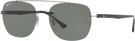 Mens Designer Mirrored Black Blue Uk Rb - Ray-ban Rb8058 004/9a (59/13) (500x300), Png Download