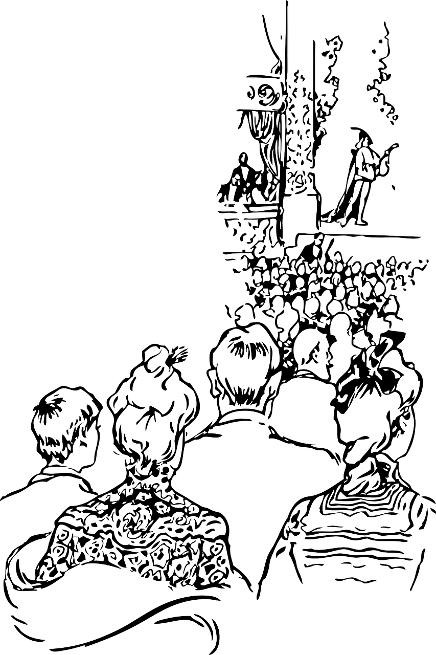 Audience Theater Play - Theater Black Cliparts (853x1280), Png Download