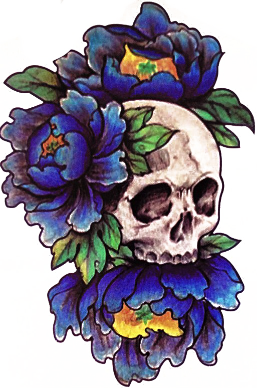 Skull Tattoo Png Pic Floral Skull Tattoo Png Full Size Png Download Seekpng
