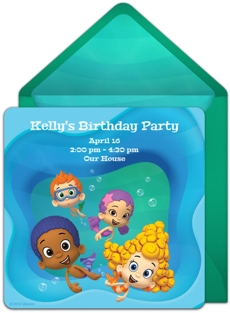 Bubble Guppies Party Online Invitation - Bubble Guppies Party Game (each) (650x650), Png Download