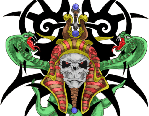 Skull Tattoo Png Transparent Images - Snake Tattoo Skull Png Tattoo (640x480), Png Download