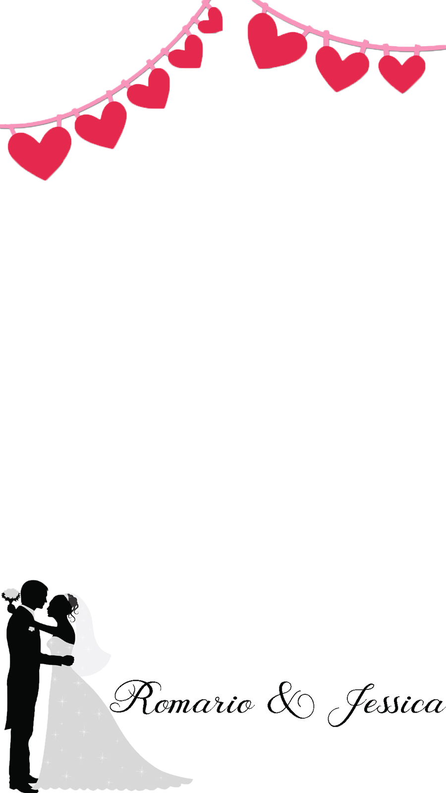 Romario And Jessica Wedding, Lauderdale Lakes, Florida - Snapchat Filter For Wedding Png (900x1600), Png Download